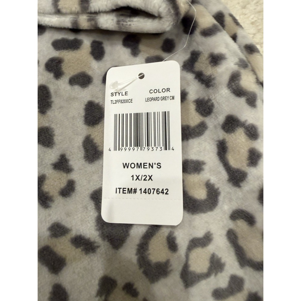 NEW! WOMEN 32 DEGREES HEAT SOFT COZY PLUSH HOODED SLEEP LOUNGER Cheetah Leopard - Picture 3 of 5